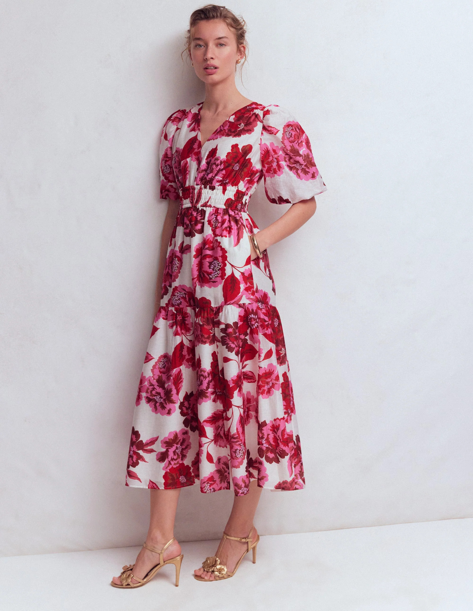 Irene Occasion Dress-Pink Opulent Blossom | Boden (US)