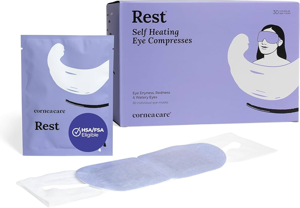 CorneaCare Rest: Self Heating Warm Compress for Dry Eyes | Heated Eye Mask for Fast Relief | Stea... | Amazon (US)