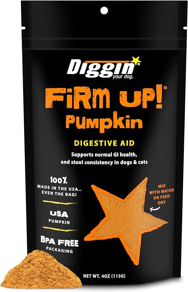 Diggin’ Your Dog Firm Up Pumpkin for Dogs & Cats, 100% Made in USA, Pumpkin Powder for Dogs, Di... | Amazon (US)