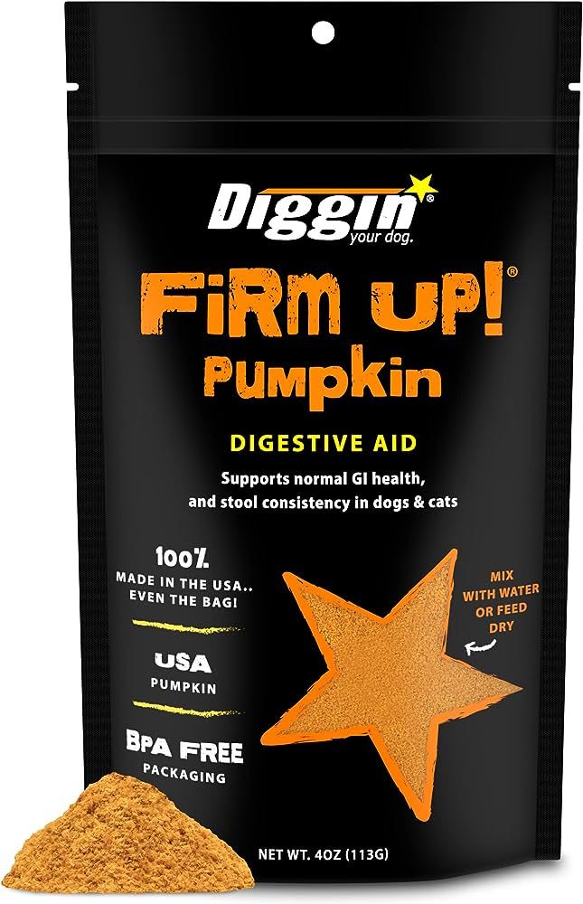 Diggin’ Your Dog Firm Up Pumpkin for Dogs & Cats, 100% Made in USA, Pumpkin Powder for Dogs, Di... | Amazon (US)