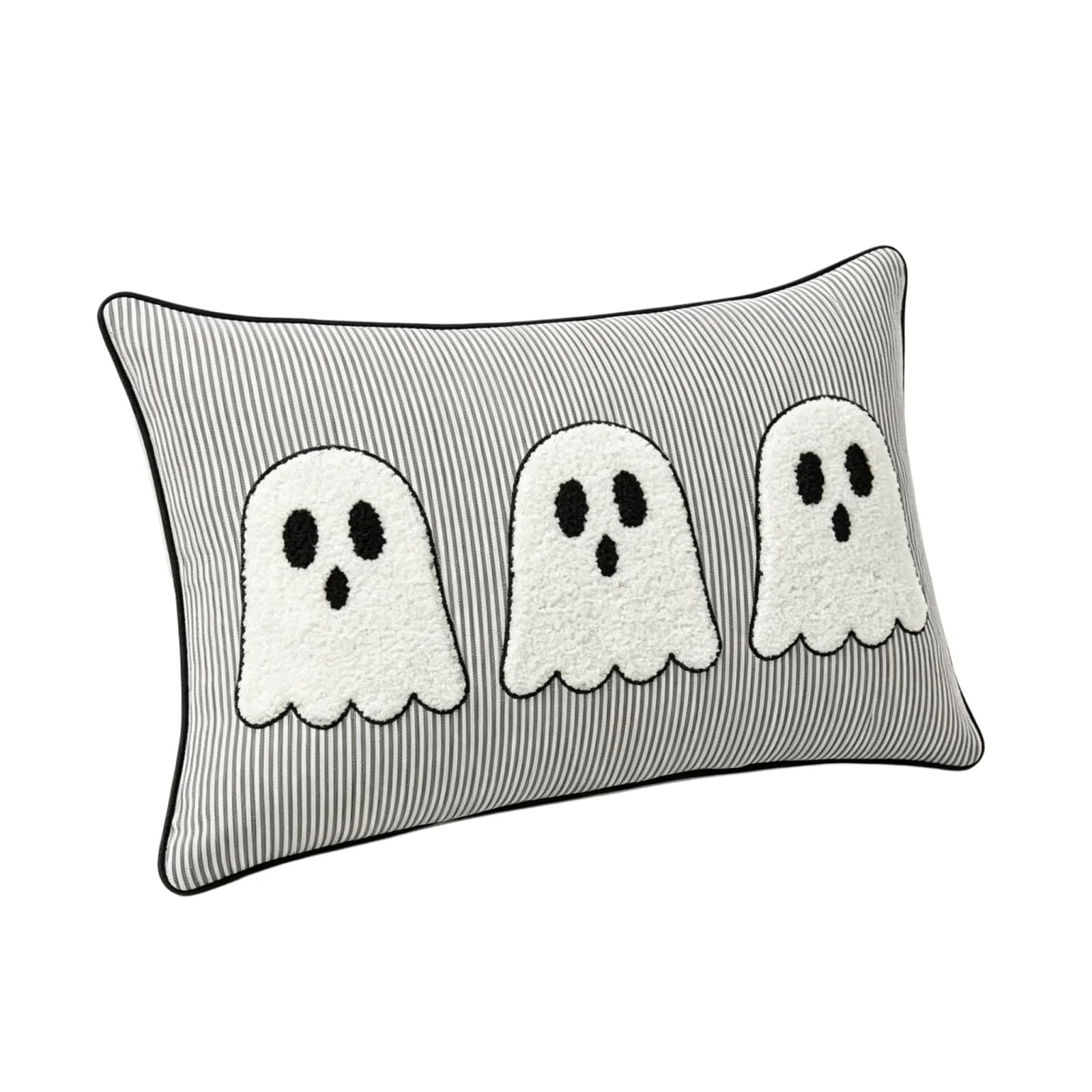 Striped Ghost Throw Pillow, Black/White Halloween Decorative Pillow for Couch 14" x 20" | Walmart (US)
