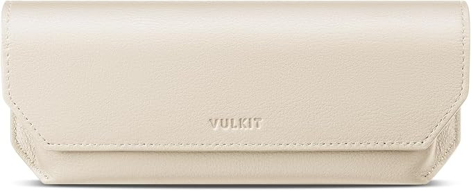 VULKIT Genuine Leather Glasses Case, Magnetic Closure Sunglasses Case, Eye Glasses Cases for Men ... | Amazon (US)