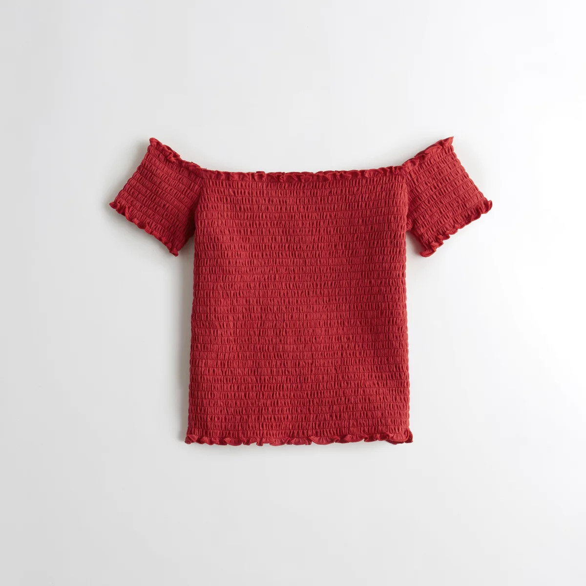 Girls Smocked Off-The-Shoulder Crop Top from Hollister | Hollister US