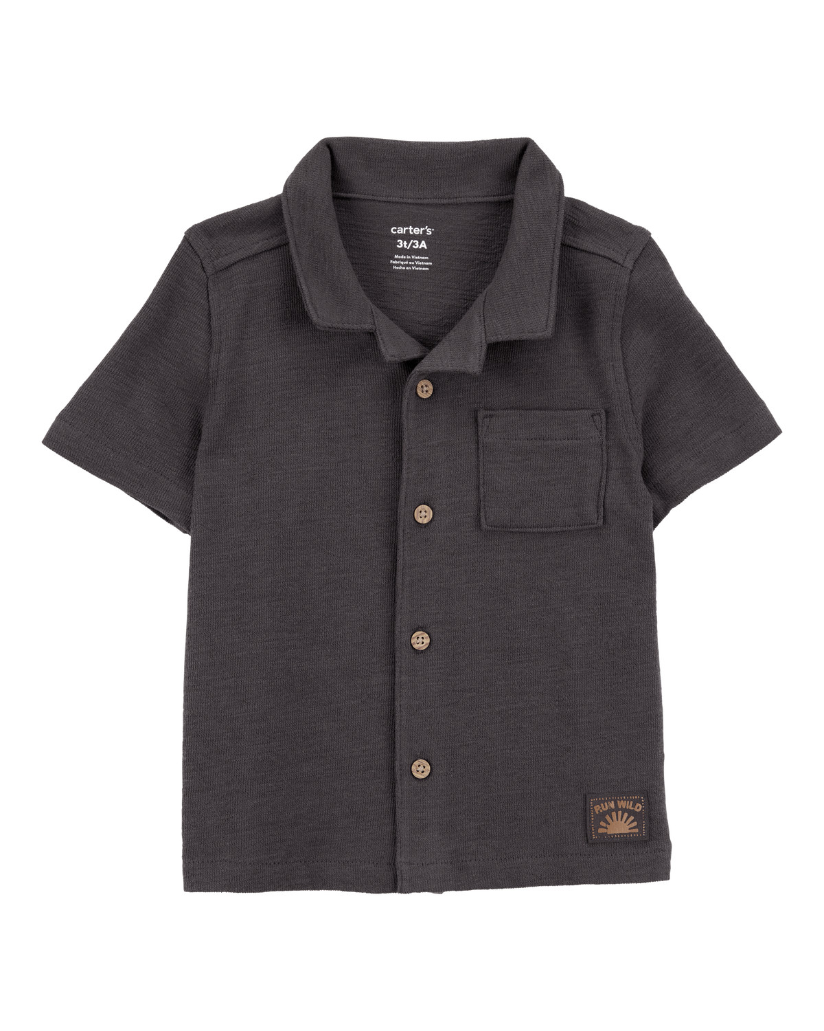 Toddler Textured Button-Down Jacquard Shirt - Carter's | Carter's | Carter's Inc
