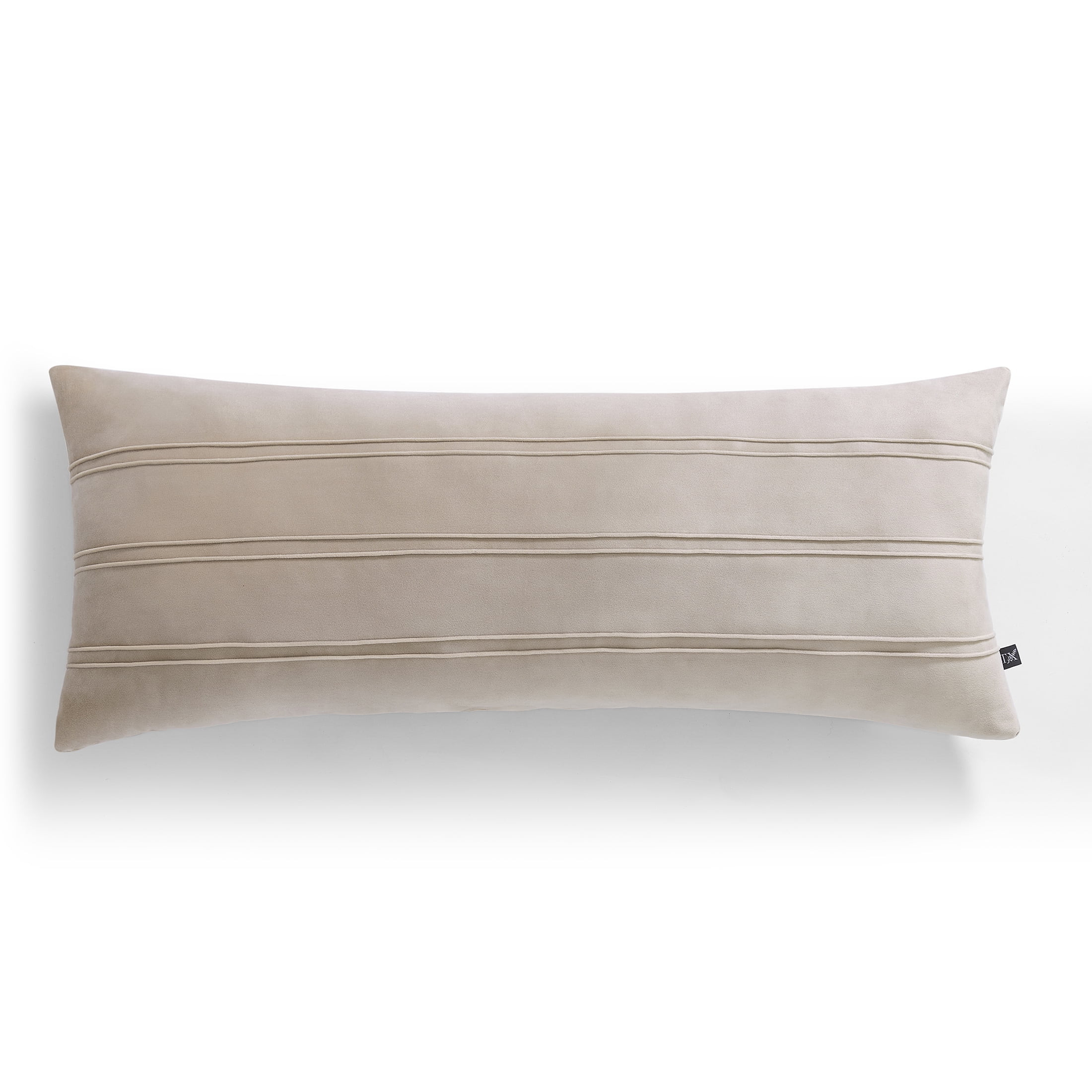 My Texas House 14" x 36" Rosalinn Taupe Velvet Oblong Decorative Pillow | Walmart (US)