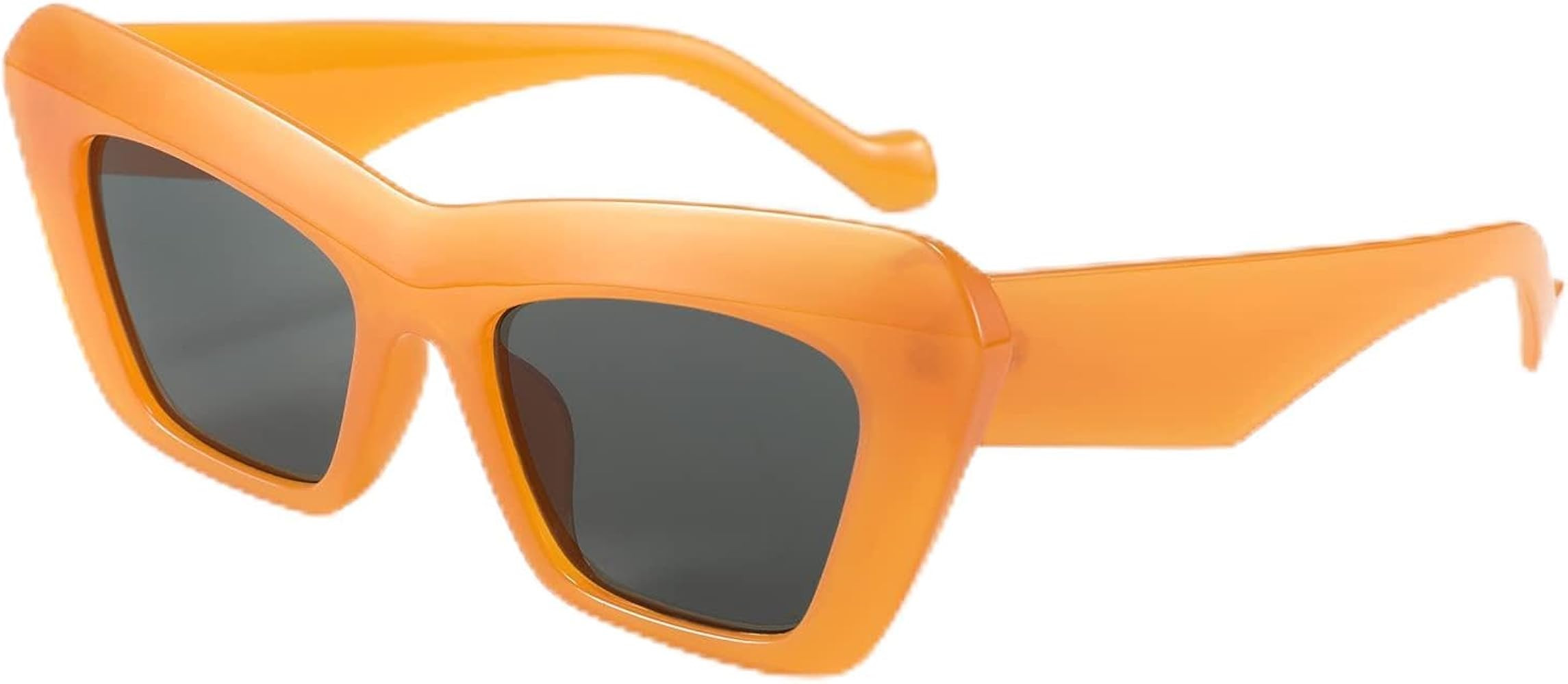 FEISEDY Women Men Retro Vintage Cat Eye Square 90s Sunglasses Jelly Colored Classic 70s Eyewear B... | Amazon (US)