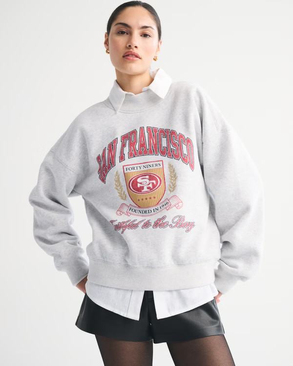 San Francisco 49ers Sunday Mockneck Crew | Abercrombie & Fitch (US)