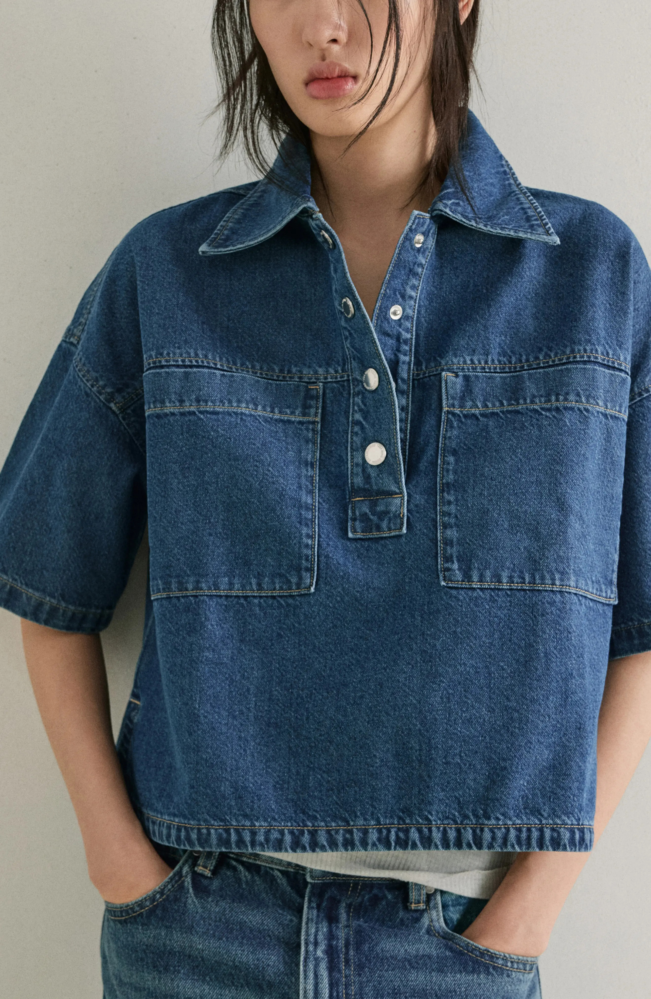 Short Sleeve Denim Shirt (Women) | Nordstrom | Nordstrom