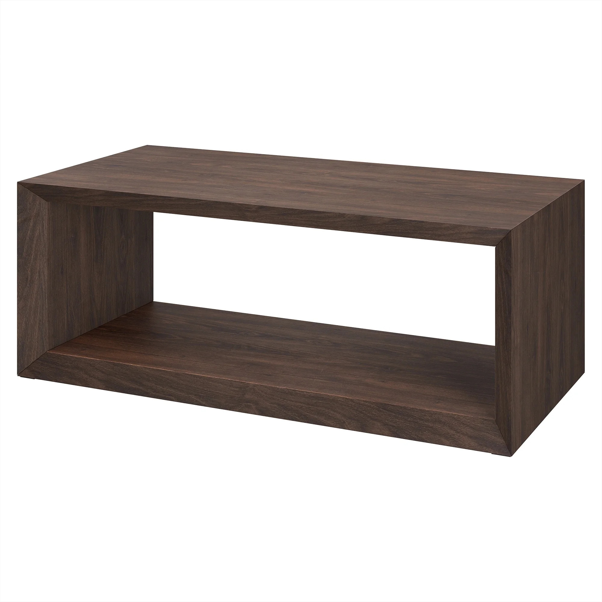 Evelyn&Zoe Osmond 48" Wide Rectangular Coffee Table, Alder Brown - Walmart.com | Walmart (US)