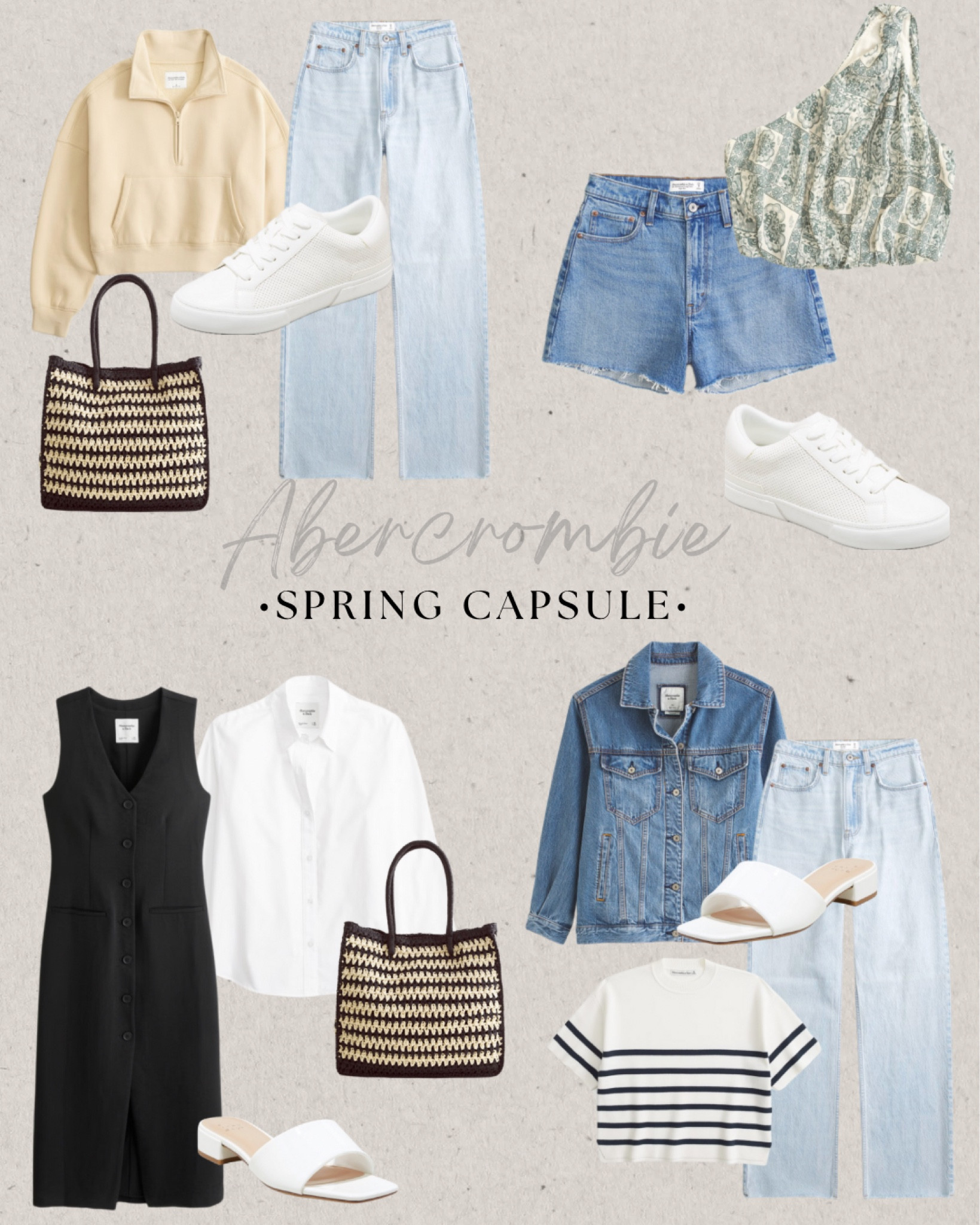 Abercrombie capsule. Stackable sale 15-20% off plus extra 15% off code AFKATHLEEN 
#abercrombie #springoutfit

#LTKSeasonal #LTKstyletip #LTKsalealert
