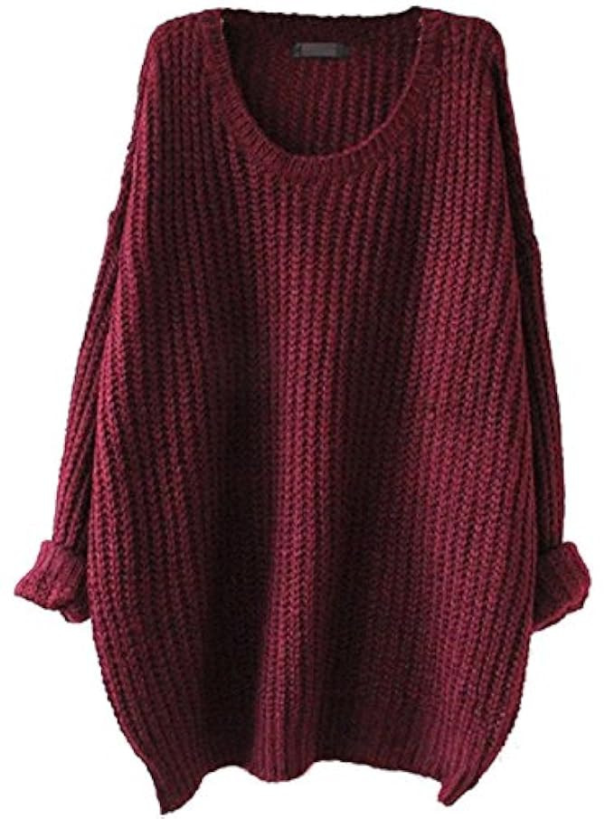 Milumia Women's Drop Shoulder Textured Roll-up Loose Knit Sweater | Amazon (US)