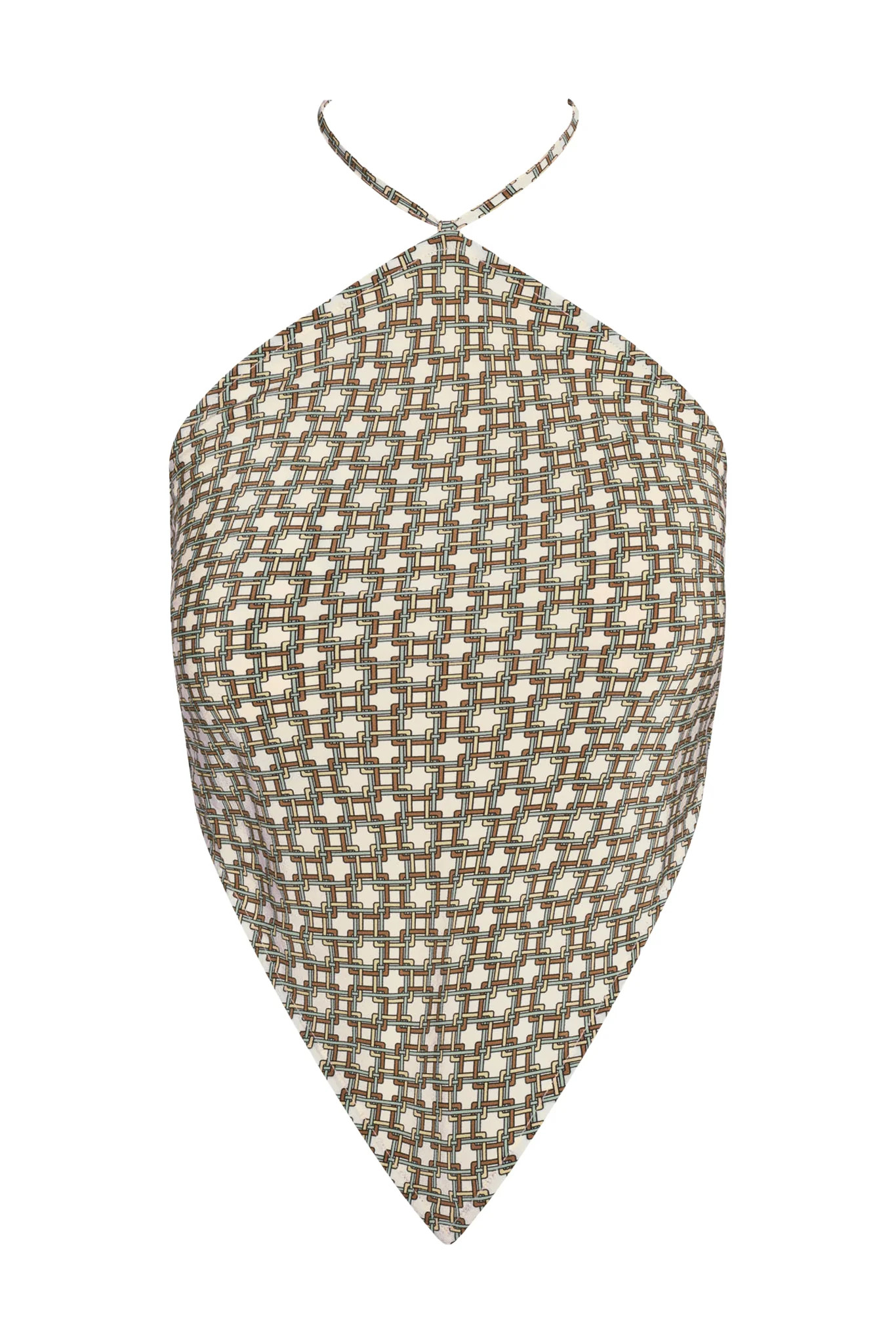 Prato Top - Tile Geo Silk - Tile Geo Silk / S | Monday Swimwear