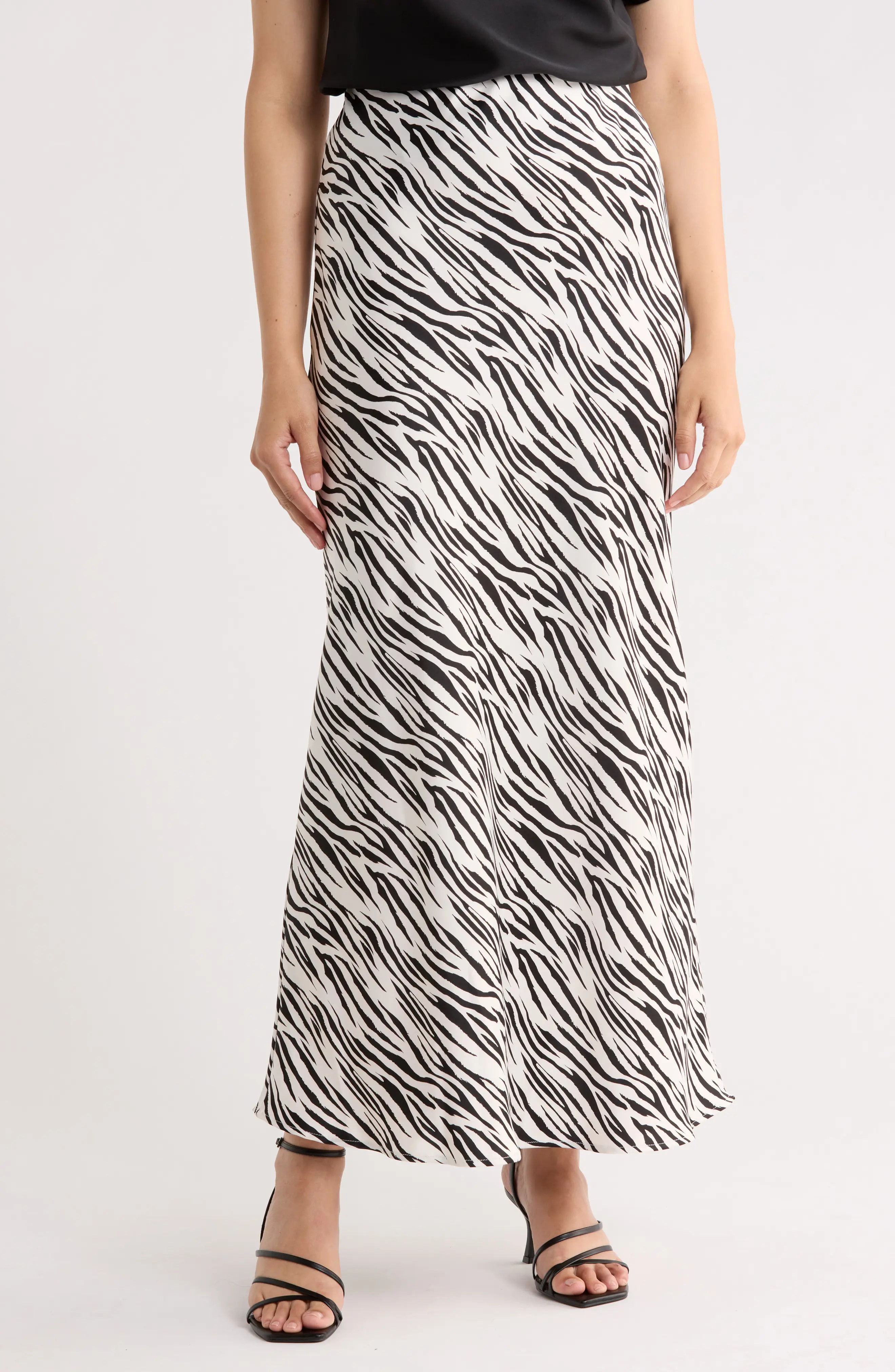 Renee C Zebra Print Satin Maxi Skirt (Women) | Nordstromrack | Nordstrom Rack