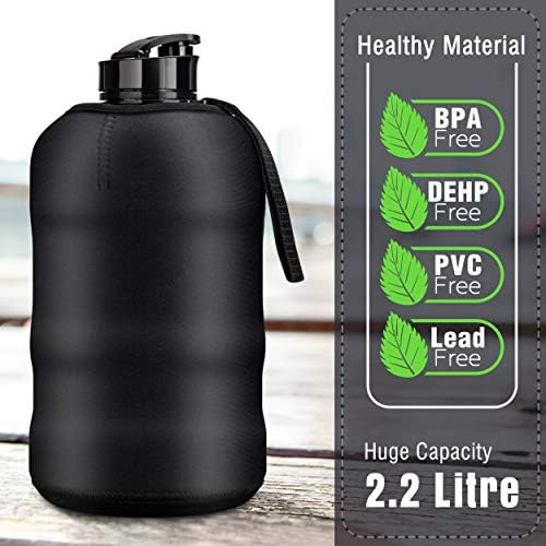 Kaptron Gym Water Bottle with Case - Bodybuilding Water Bottle - Strong Durable 2.2 Litre Water Bott | Amazon (US)