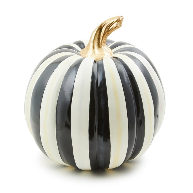 Courtly Stripe Glossy Medium Pumpkin | MacKenzie-Childs