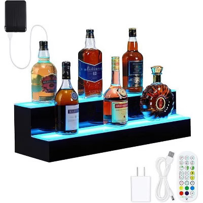 LED Liquor Bottle Display Shelf, with Remote & App Control, 16 Colors, 4 Music Modes, Acrylic Lighted Bottle Display for Liquor Shelves | Target