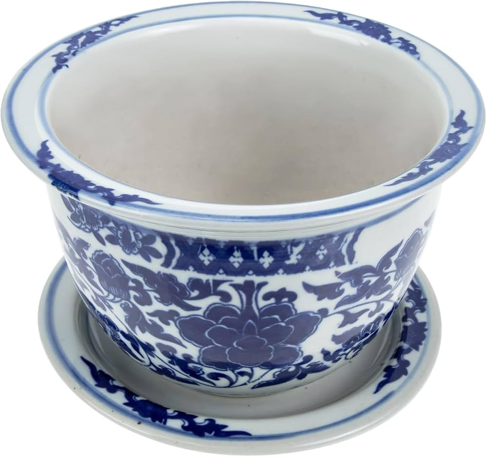 Angoily Blue and White Ceramic Planter 1 Set Chinese Ceramic Flower Pots Decorative Succulent Pla... | Amazon (US)