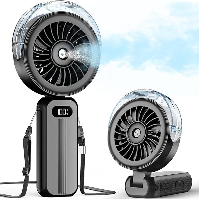 Otlonpe Handheld Misting Fan Portable, Powerful High Speed, Small Personal Rechargeable Cooling M... | Amazon (US)