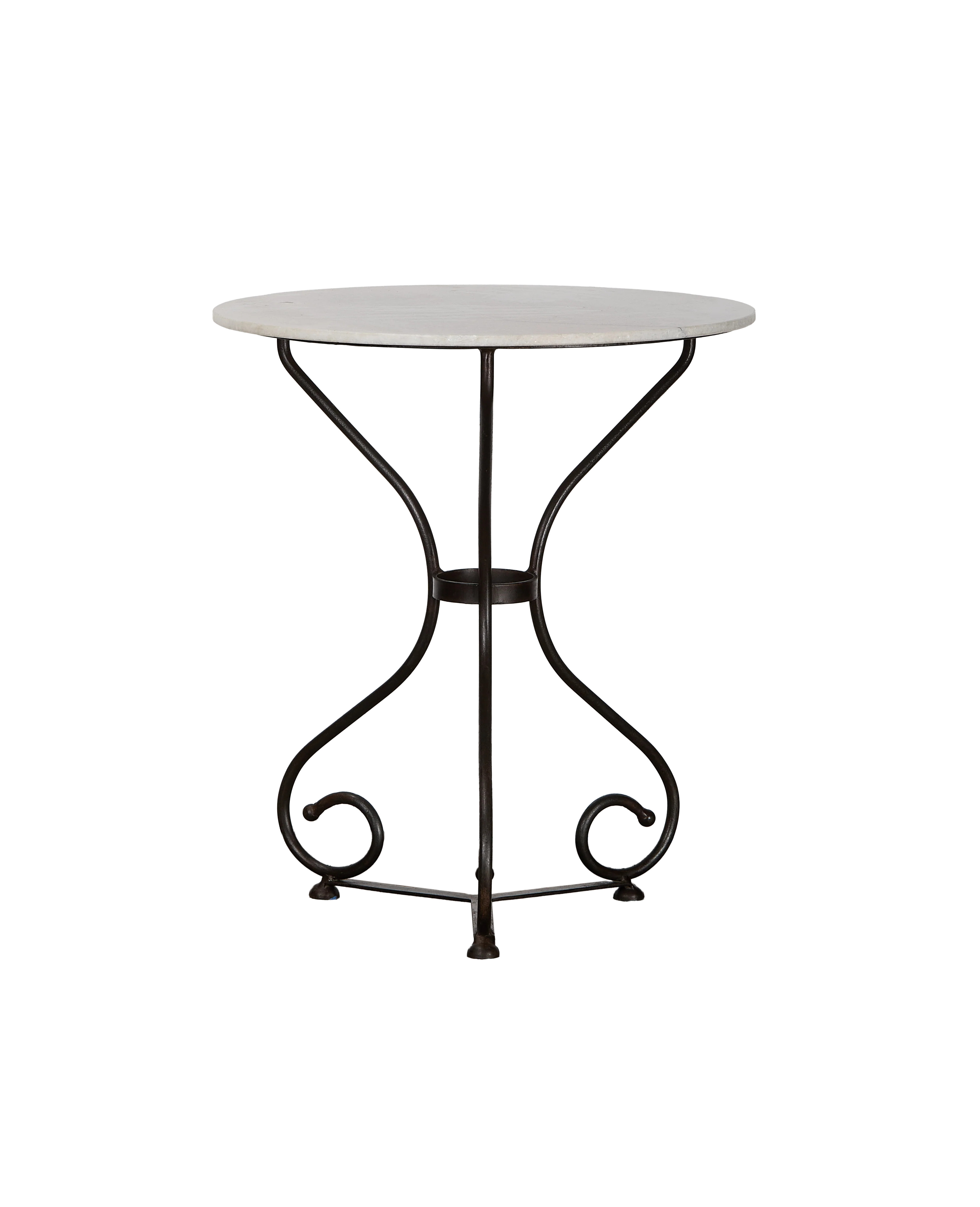 Trellis Marble Bistro Table - Round | Olive Ateliers