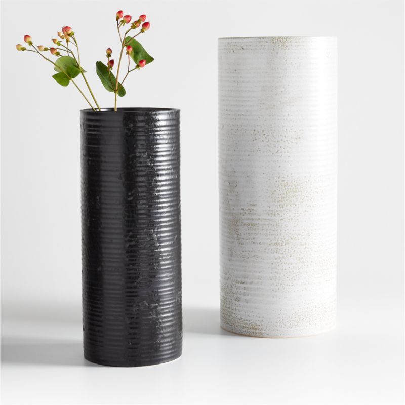 Principle Ribbed Vases | Crate & Barrel | Crate & Barrel