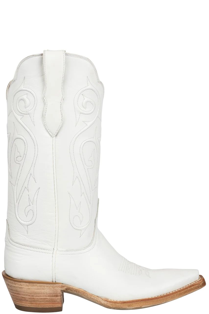 Black Jack Women's White Goat Leather Cowgirl Boots | Pinto Ranch | Pinto Ranch