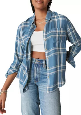 Women's Plaid Boyfriend Shirt | Belk