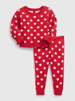 Baby Heart Print Sweater Outfit Set | Gap (US)