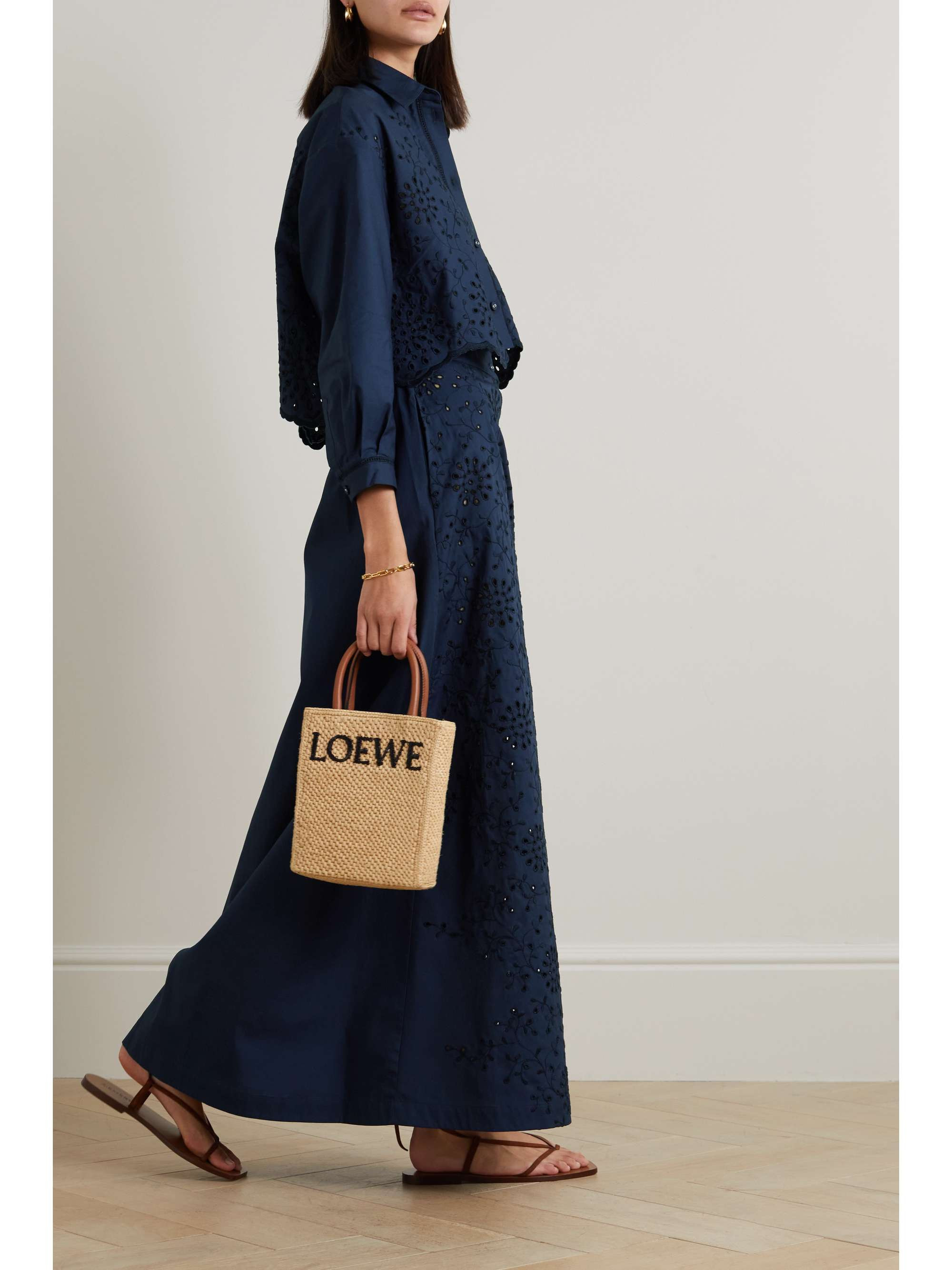 + NET SUSTAIN Fortuna broderie anglaise cotton-blend maxi skirt | NET-A-PORTER (US)