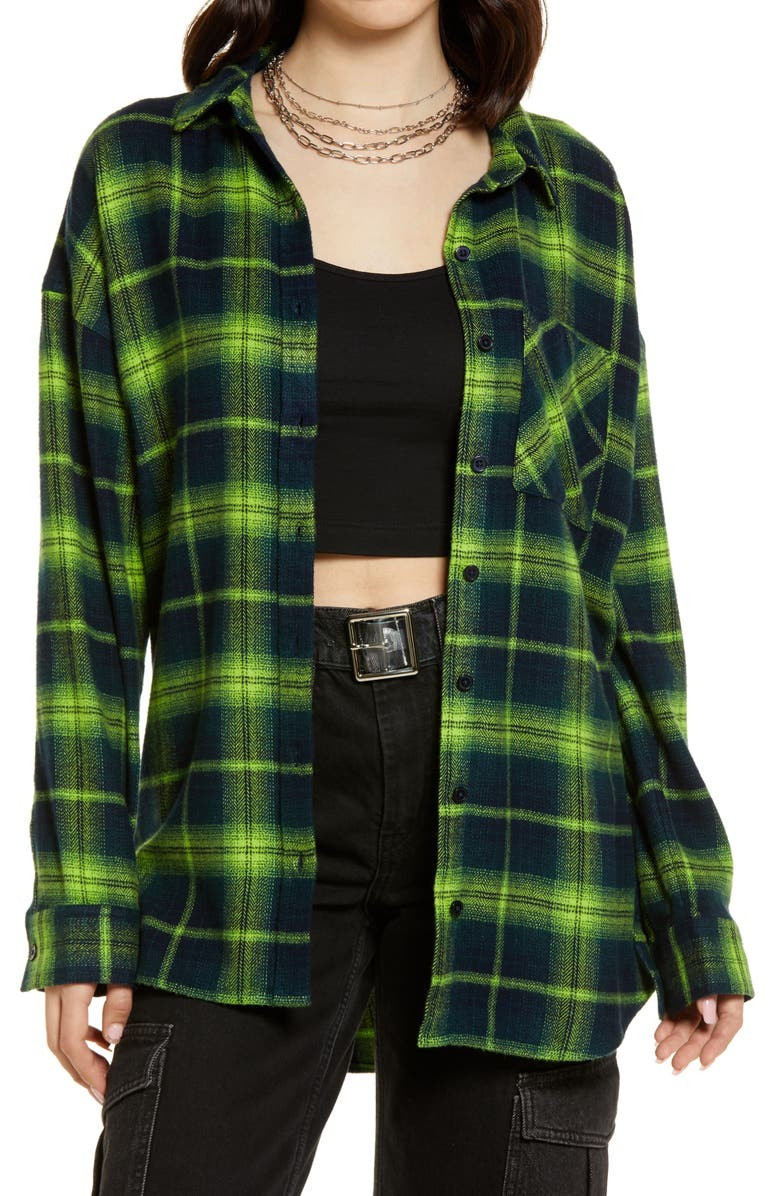 Boyfriend Plaid Button-Up Shirt | Nordstrom