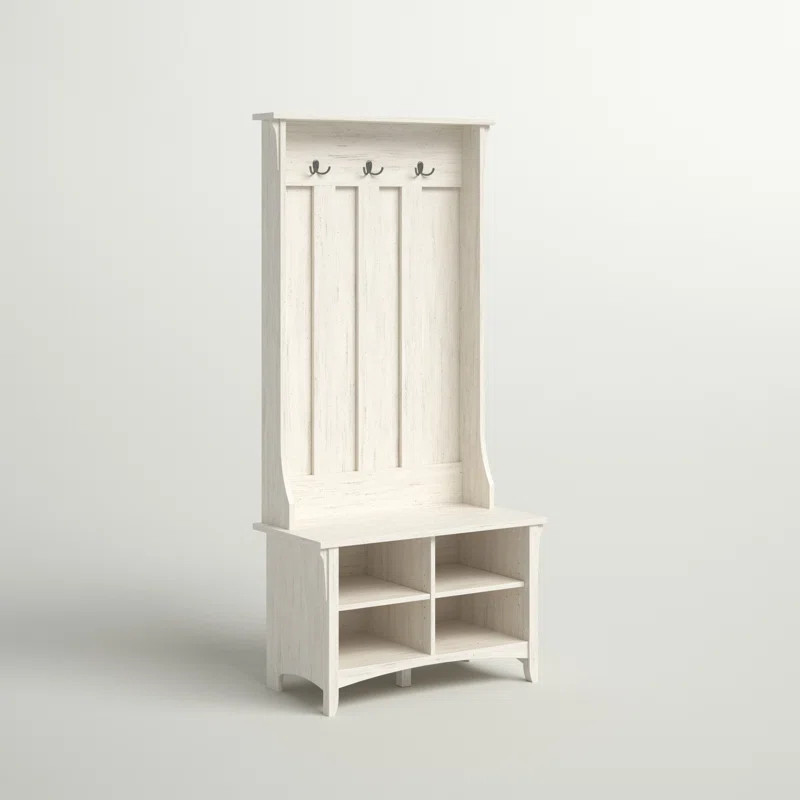 Pernell 31.73'' Wide Hall Tree with Bench and Shoe Storage | Wayfair North America
