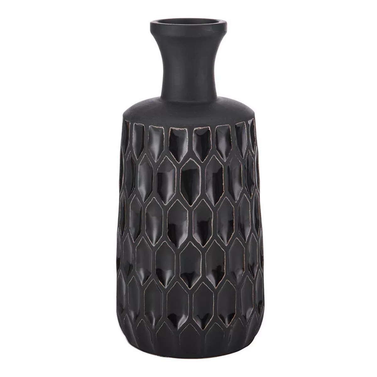 Elements Black Textured Decorative Vase Table Decor | Kohl's