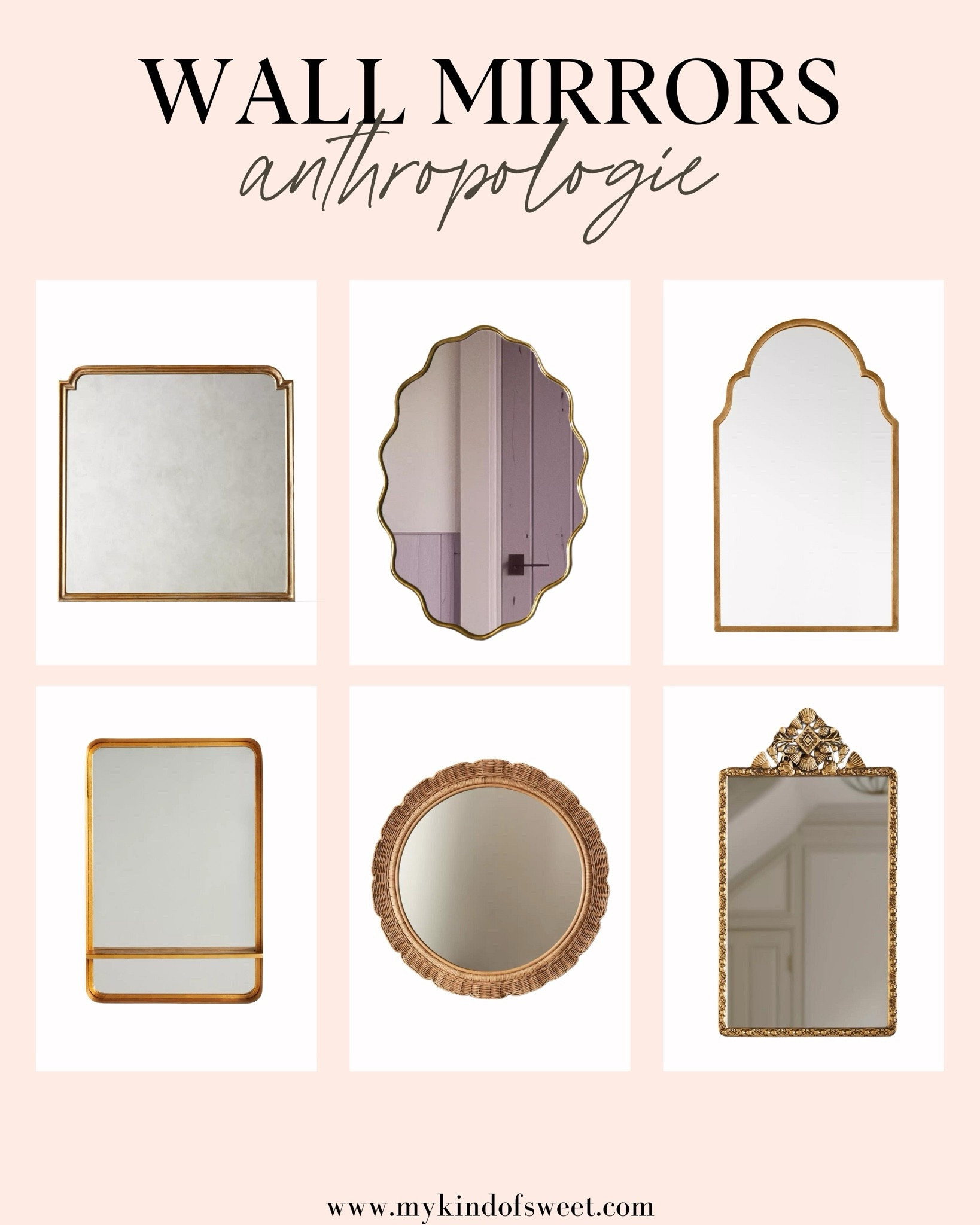These Anthropologie wall mirrors are perfect for adding character and gold detail to your home.

#LTKStyleTip #LTKHome