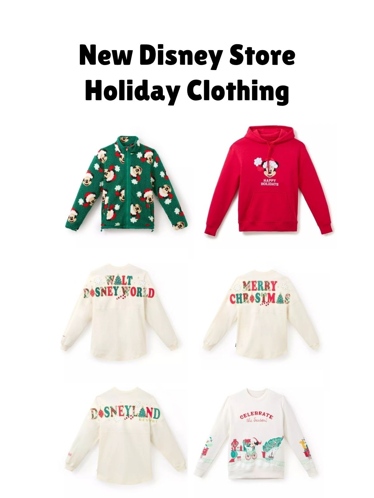 New Disney Store holiday clothing
