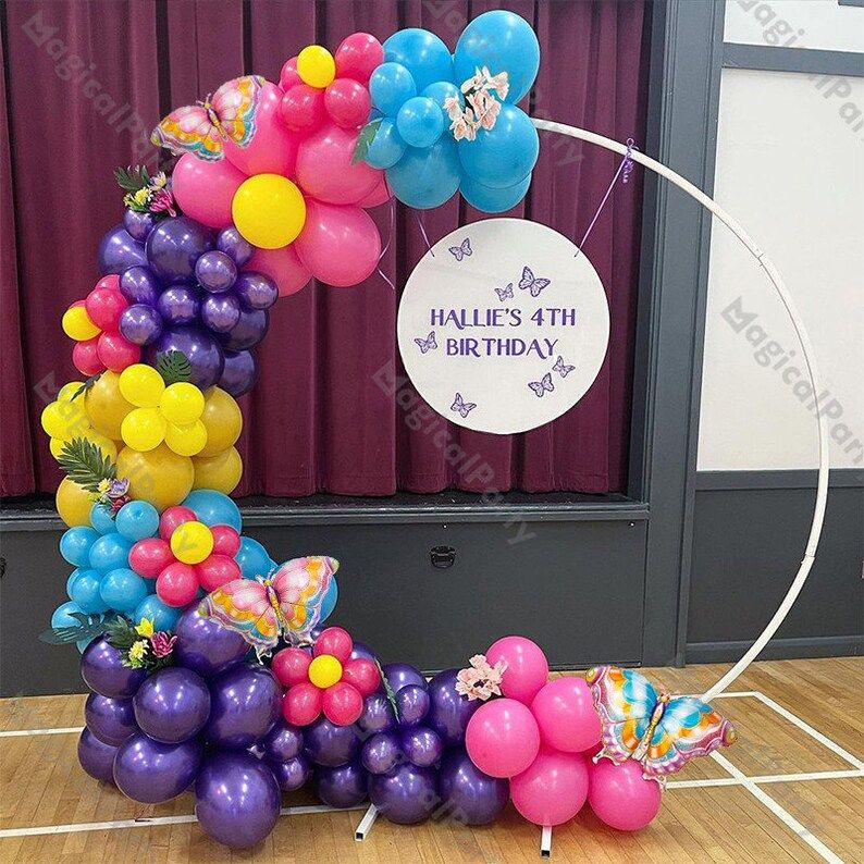 123pcs Magical Balloon Garland Bright Colorful Hot Pink Purple | Etsy | Etsy (US)