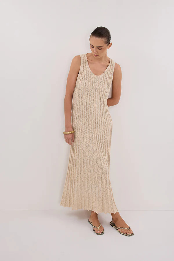 LEN NATURAL KNIT MAXI DRESS | DISSH