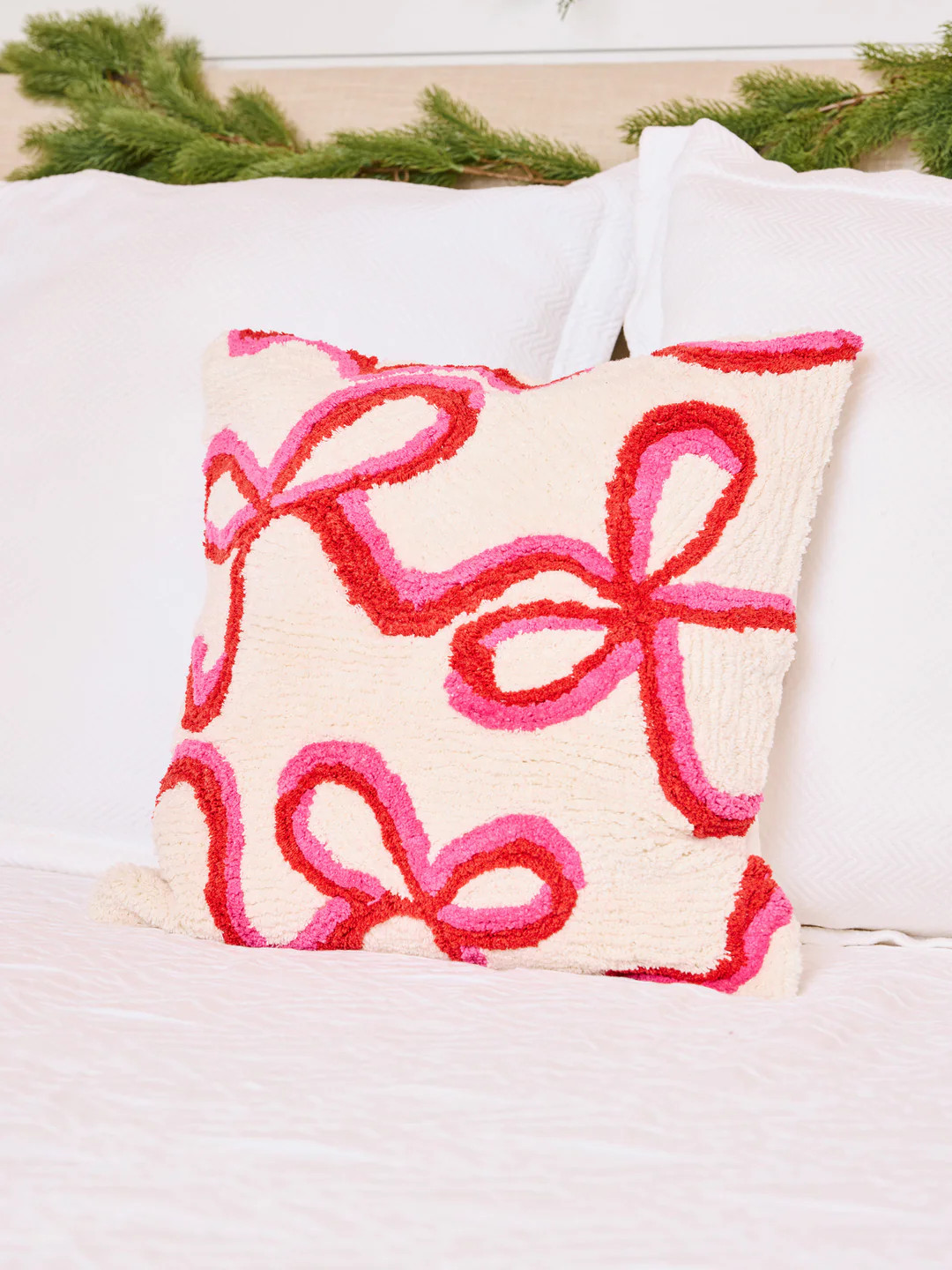 FINAL SALE - Square Pillow | Whimsical Bows | Mary Square