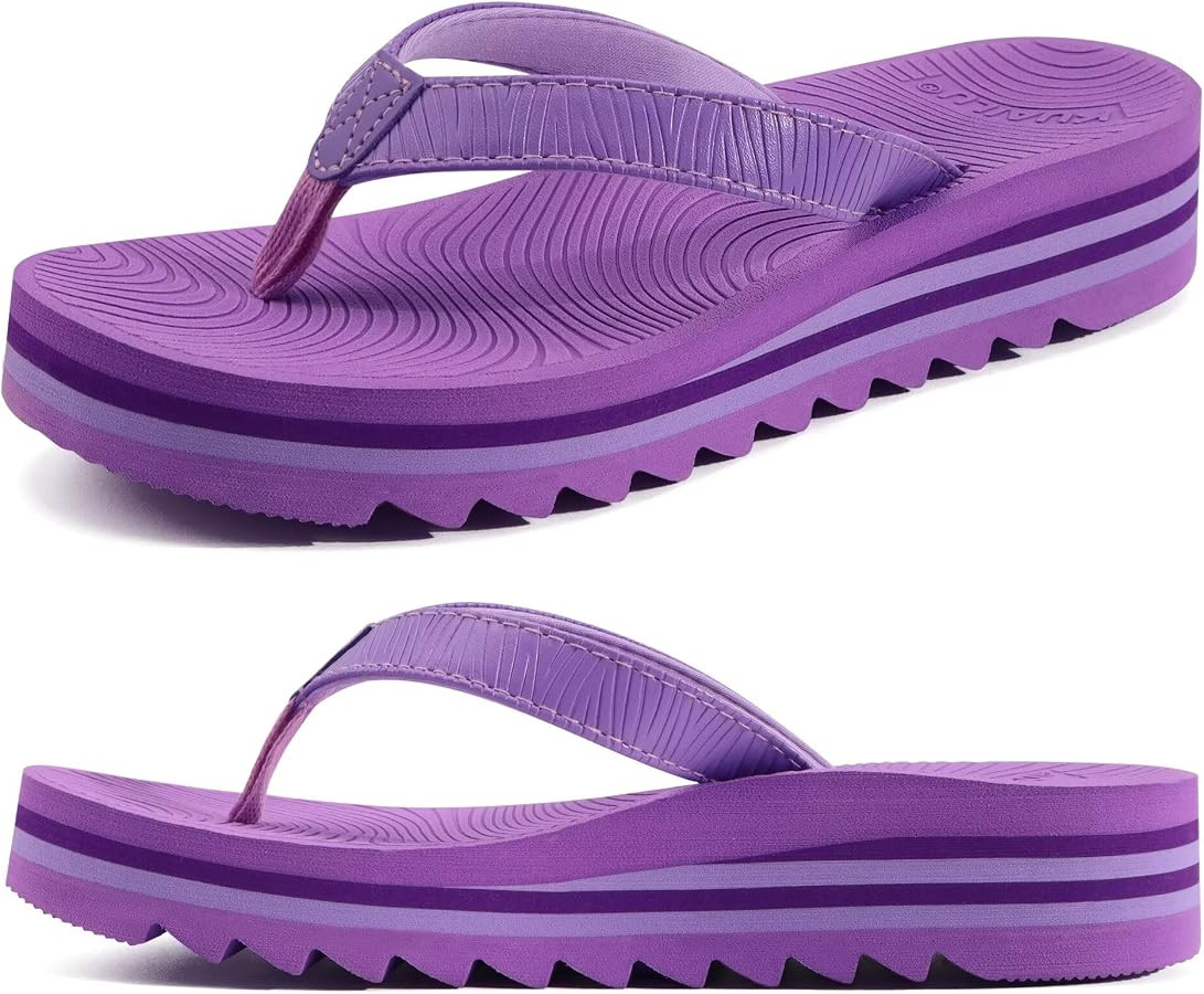 KuaiLu Women's Arch Support Platform Flip Flop Sandals | Amazon (US)