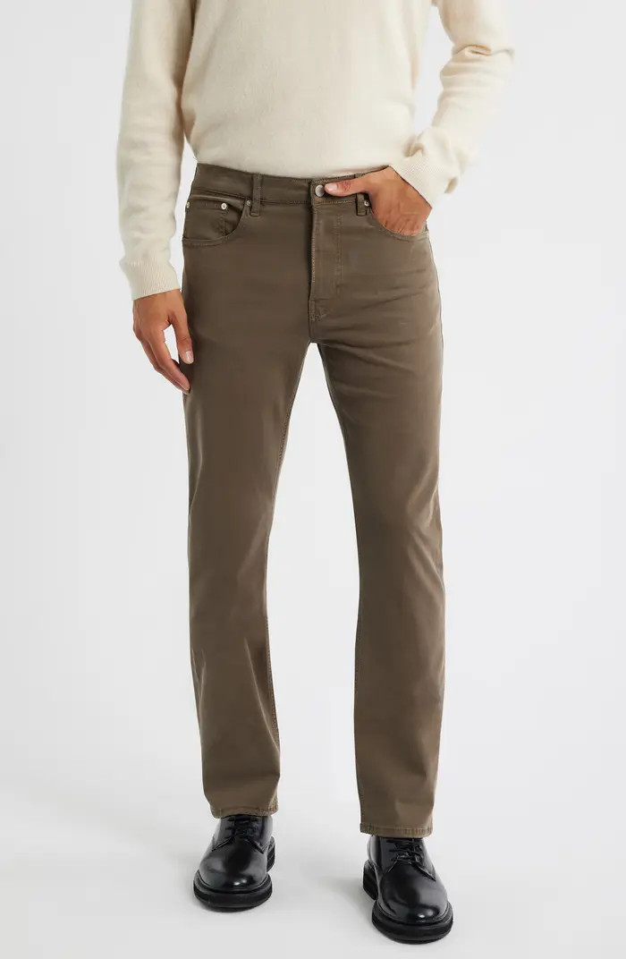 Modern Straight Leg Five-Pocket Twill Pants | Nordstrom