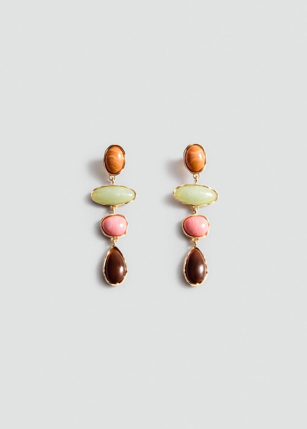 Stone pendant earrings -  Women | Mango USA | MANGO (US)