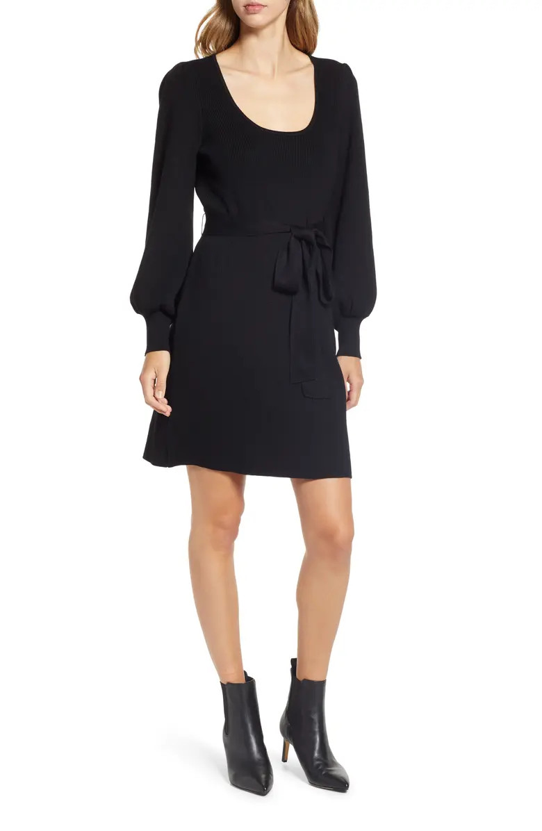 Scoop Neck Rib Sweater Dress | Nordstrom