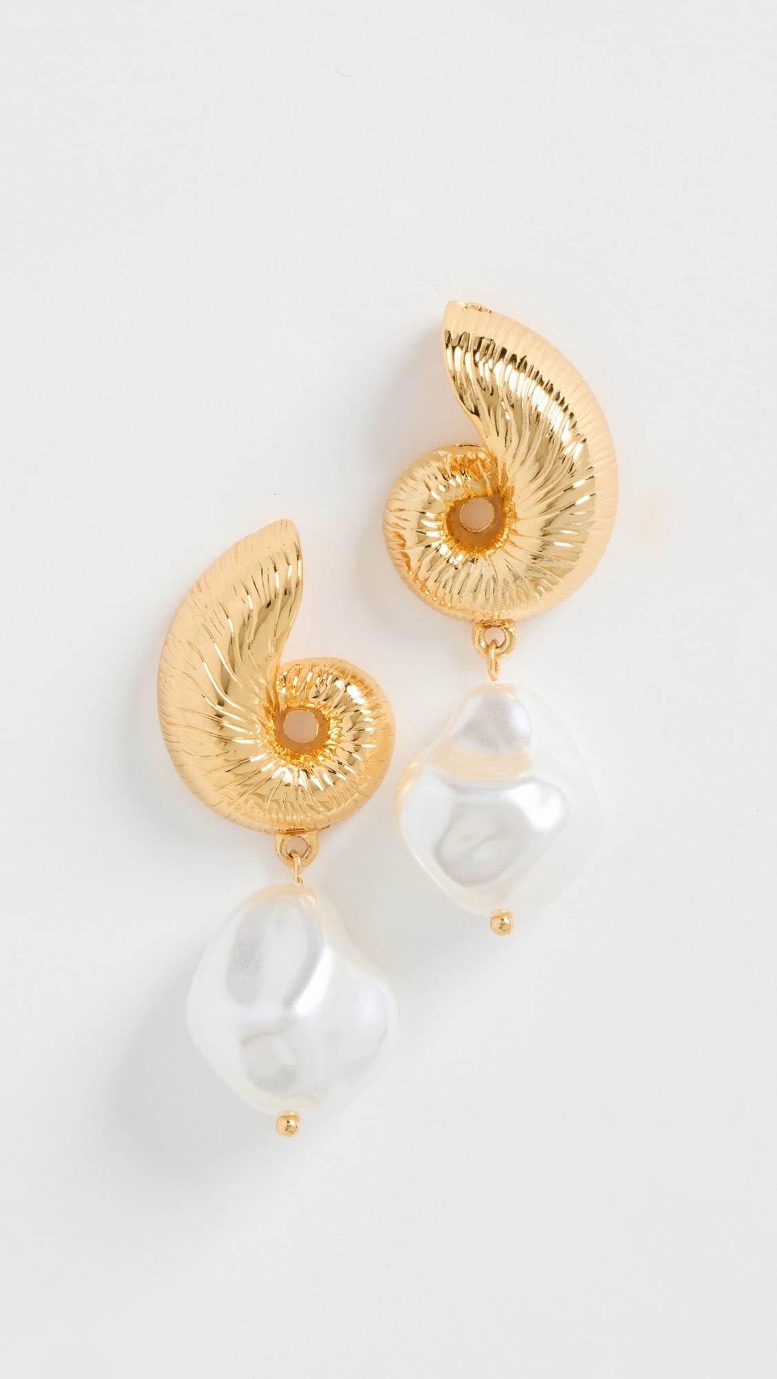 Kenneth Jay Lane Baroque Pearl Drop Pierced Earrings | Shopbop | Shopbop