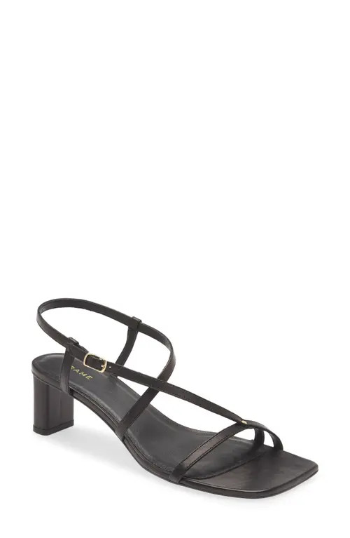FRAME Le Braxton Strappy Sandal in Noir at Nordstrom, Size 5Us | Nordstrom