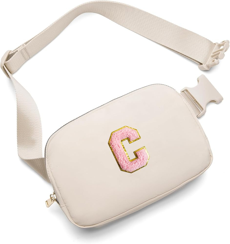 Gitus Belt Bag Fanny Pack Crossbody Bags with Initial Letter Patch Cute Stuff Birthday Gifts for ... | Amazon (US)