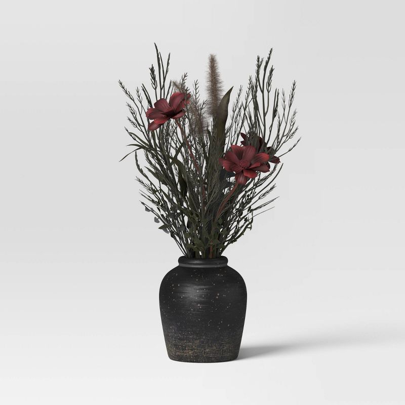 Small Cosmos Potted Artificial Plant Black - Threshold™ | Target