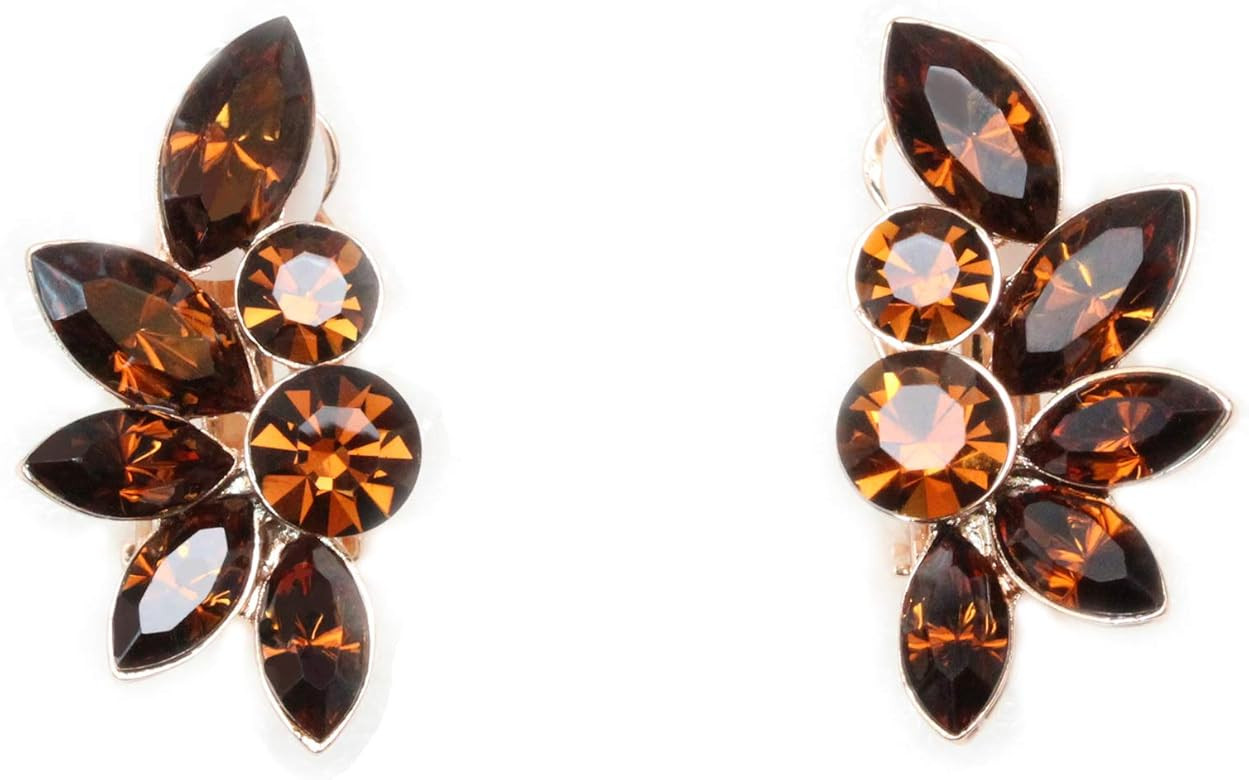 Faship Gorgeous Clip Ons Floral Earrings | Amazon (US)