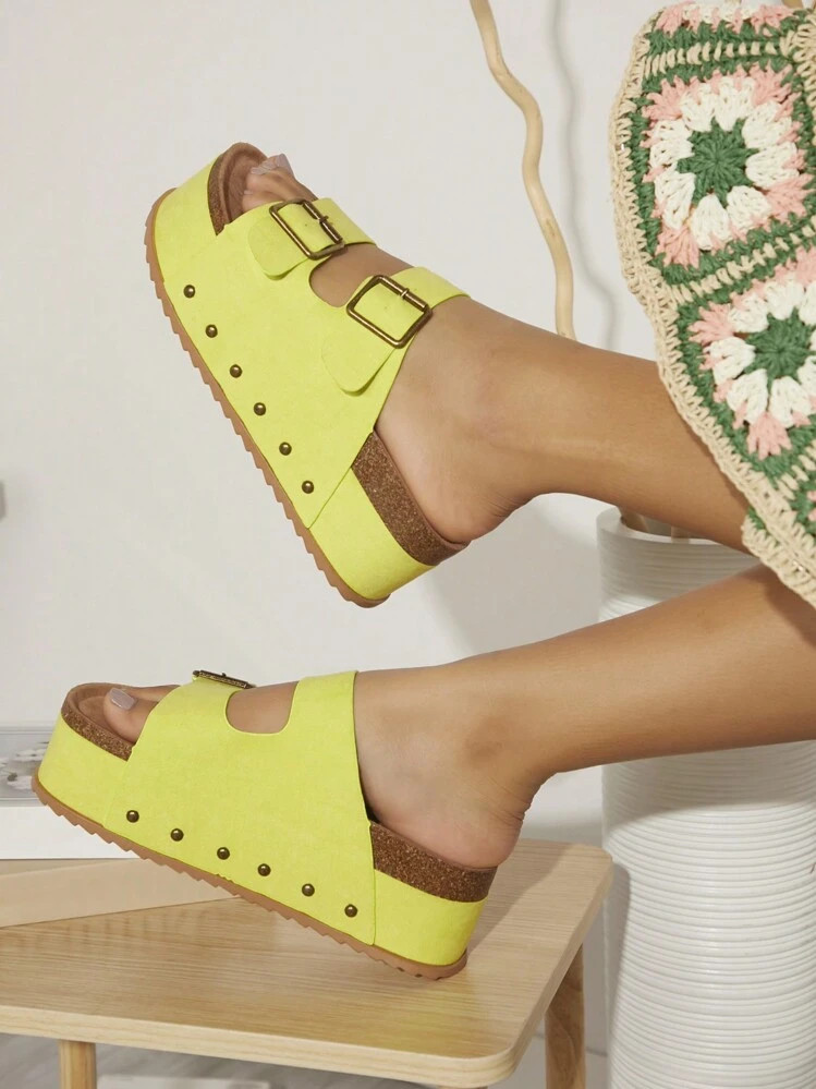 SHUZIA Fashion Women's Wedge Heel Platform Sandals, Versatile Style Summer Shoes Spring Shoes Spring Break Easter Vacation Shoes Casual Shoes Beach Shoes Mother's Day Present | SHEIN