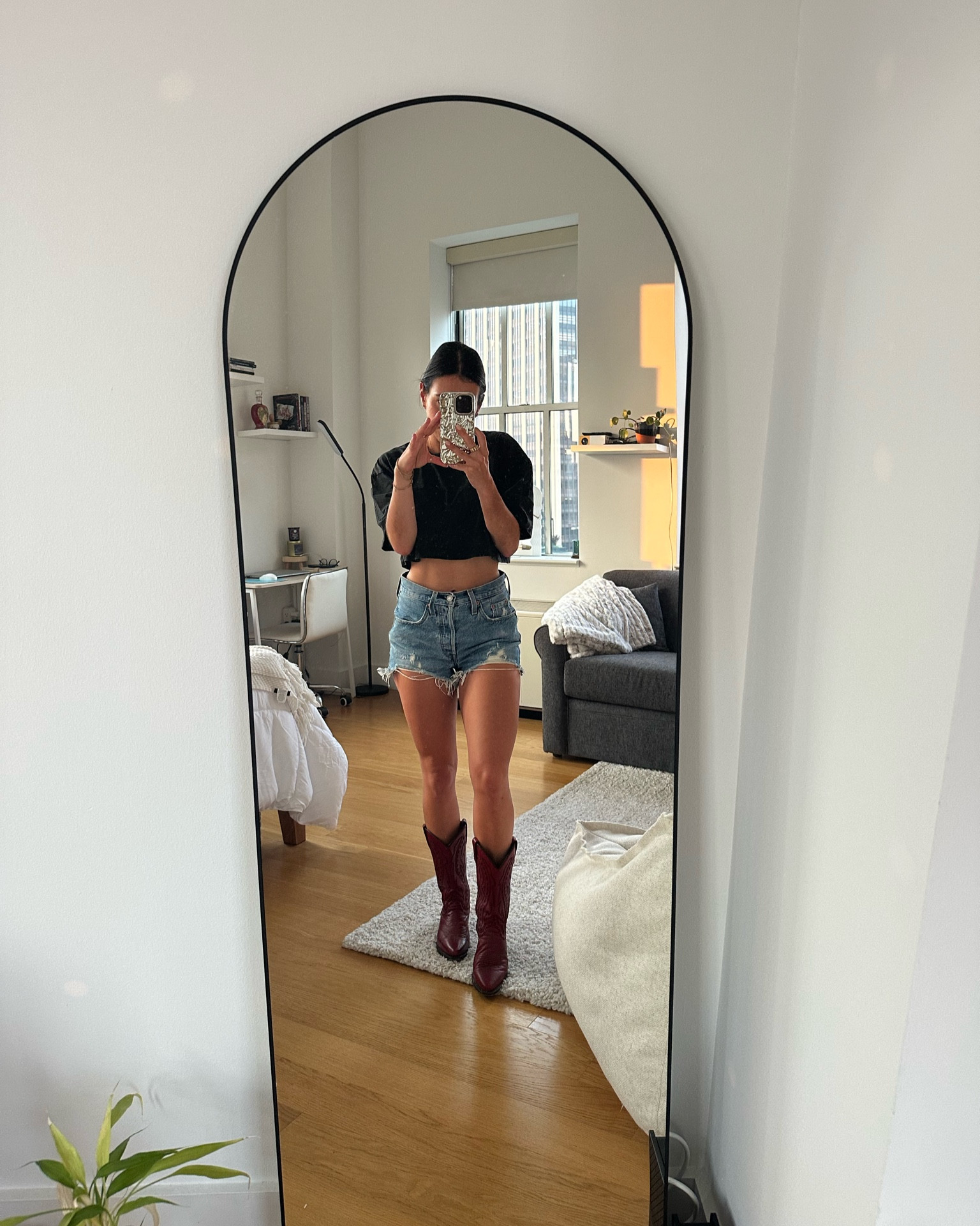 Spring outfit inspo red cowboy boots are a great pop to add some flair to your outfits, Levi shorts

#LTKSpringSale #LTKSeasonal
