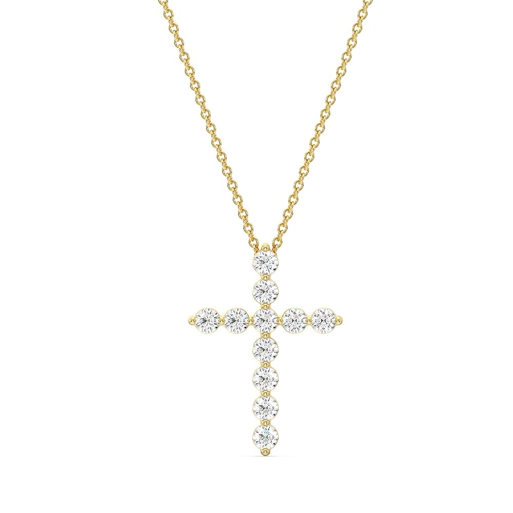 GILDED 1 ct. T.W. Lab Grown Diamond (SI1 Clarity, F Color) and Sterling Silver & 14KT Gold Plated... | Amazon (US)