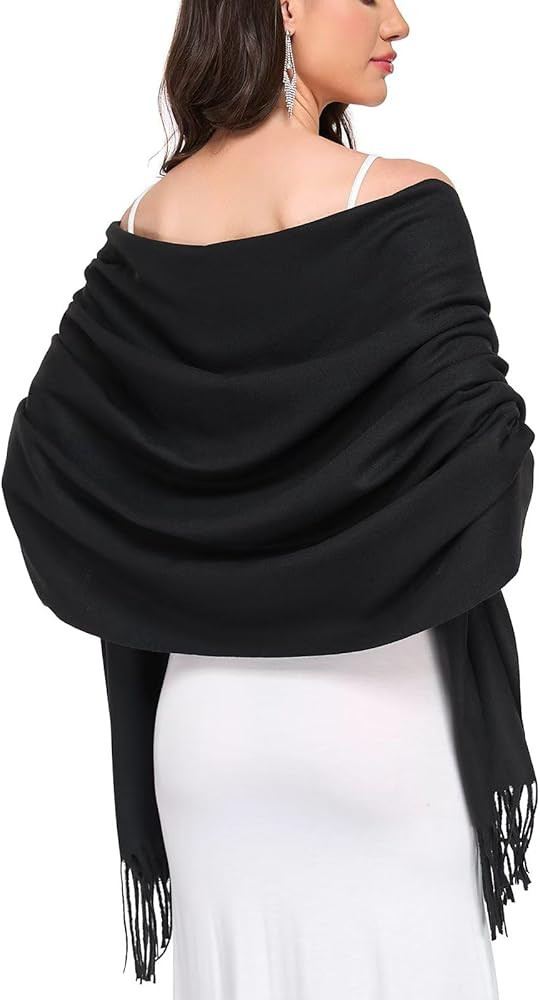 Pashmina Shawl and Wraps for Evening Dresses Resemble Cashmere Scarf for Women Wedding Winter War... | Amazon (US)