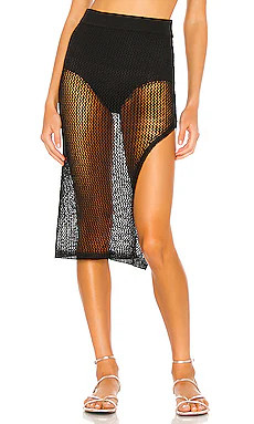 superdown Odessa Slit Midi Skirt in Black from Revolve.com | Revolve Clothing (Global)